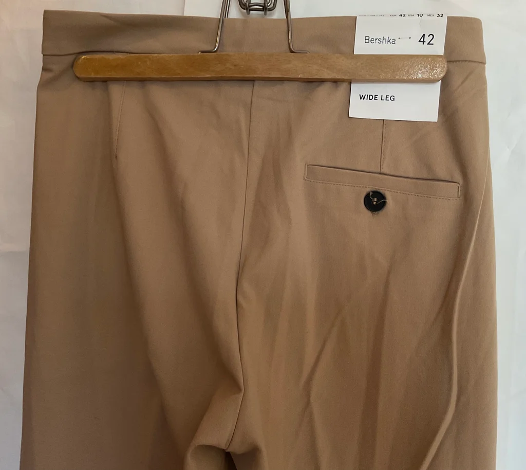 🔥-20%🔥 Pantalon Large Bershka Neuf avec étiquette Beige Camel T.42 – photo 7